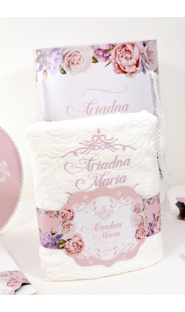 Trusou de botez regal pentru fetite tematica florala, Mica printesa 1